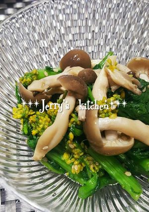 めんつゆde菜の花としめじのおひたし-レシピのメイン写真