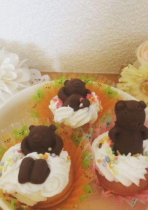 クマカップケーキ-レシピのメイン写真