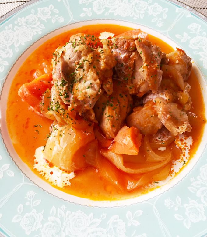 圧力鍋で激うま！鶏と玉葱のトマト煮♡-レシピのメイン写真