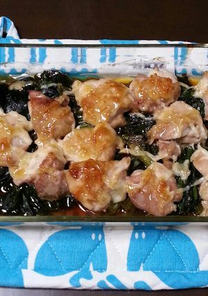 簡単！豚丼のタレでほうれん草チキングリル-レシピのメイン写真