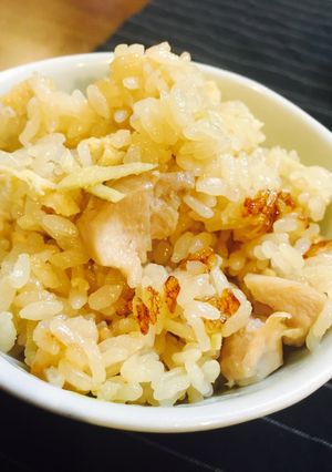 だし醤油でおこげ!鶏生姜 炊き込みご飯-レシピのメイン写真