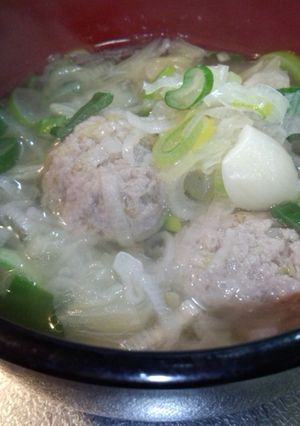 アツアツでうま！大量ネギと肉団子スープ！-レシピのメイン写真