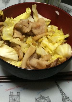 【簡単】豚肉とキャベツのがっつり丼-レシピのメイン写真