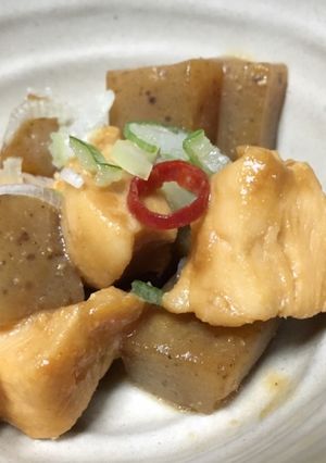 鶏肉とこんにゃくの味噌煮-レシピのメイン写真