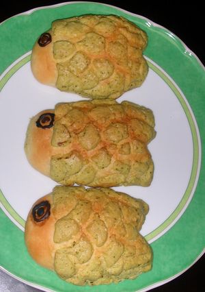 レンジパンで「鯉のぼりメロンパン」♪-レシピのメイン写真