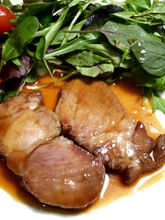 簡単!ゆで豚のフルーツソース焼き-レシピのメイン写真