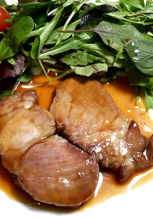 簡単！ゆで豚のフルーツソース焼き-レシピのメイン写真