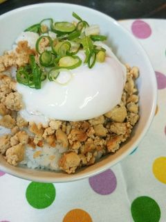 ヘルシー☆まるでお肉な豆腐のそぼろ丼♪-レシピのメイン写真