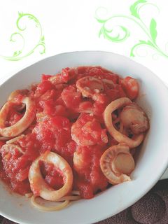 魚介トマトパスタ-レシピのメイン写真