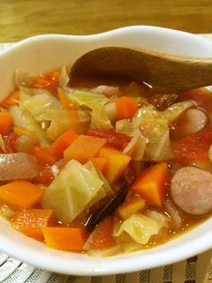 お野菜たっぷりトマトスープ♪-レシピのメイン写真