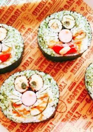 ちくわツナマヨでドラえもん巻き寿司＾＾-レシピのメイン写真