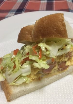 朝食に！常備菜と簡単オムレツのサンド-レシピのメイン写真