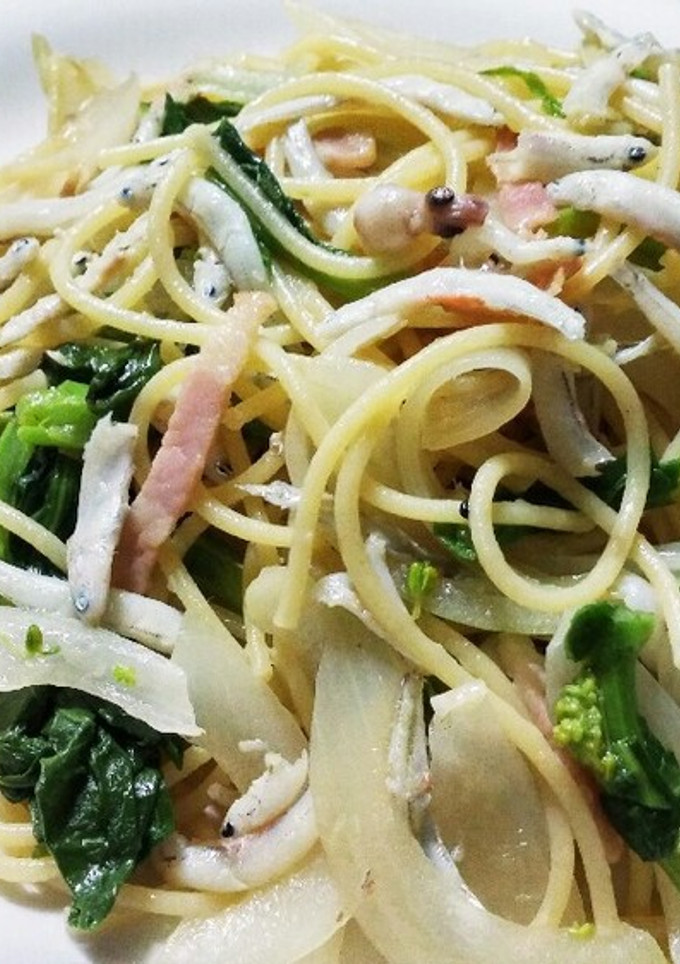 菜の花としらすの和風パスタ-レシピのメイン写真
