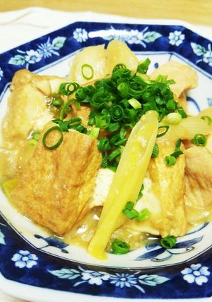 厚揚げと鳥むね肉のネギ味噌煮-レシピのメイン写真