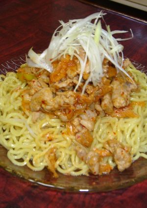 豚キムチ♪の汁なし冷ラーメン☆☆-レシピのメイン写真