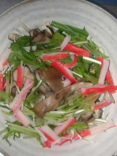 水菜&カニカマ&舞茸のサラダ-レシピのメイン写真