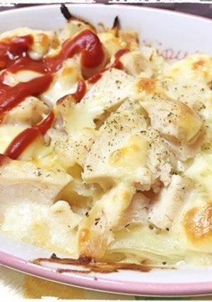サラダチキンのポテサラグラタン-レシピのメイン写真