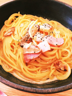 ポルチーニ茸とベーコンのクリームパスタ-レシピのメイン写真