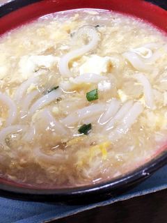 卵と玉ねぎのあんかけうどん-レシピのメイン写真