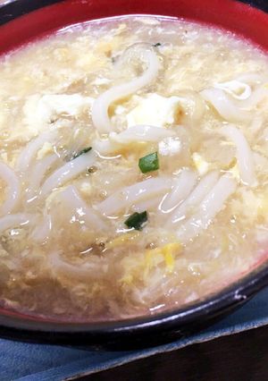 卵と玉ねぎのあんかけうどん-レシピのメイン写真