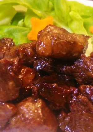 超簡単！！絶品！牛肉の赤ワインソース♪-レシピのメイン写真
