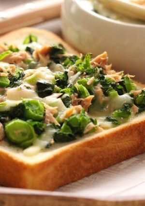 菜の花とツナの簡単チーズトースト-レシピのメイン写真