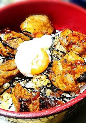 鶏照り丼【とろ～り】温泉卵のせ♪-レシピのメイン写真