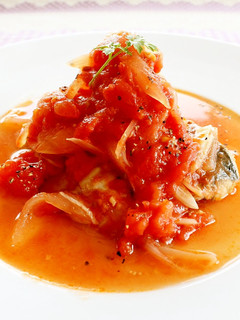レンジで簡単おいしい!鯵のトマト煮-レシピのメイン写真