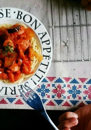 わたしのなすとトマトのパスタ-レシピのメイン写真