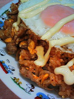 あるもので♪キムチーマヨ炒飯-レシピのメイン写真