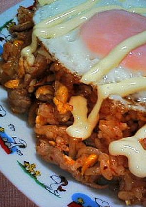 あるもので♪キムチーマヨ炒飯-レシピのメイン写真