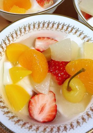ツルンとした少しかためな杏仁豆腐-レシピのメイン写真
