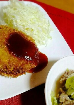 ヘルシー＆大満足♪キャベツ入りメンチカツ-レシピのメイン写真