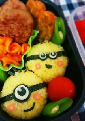 キャラ弁☆ツムツム風ミニオン-レシピのメイン写真