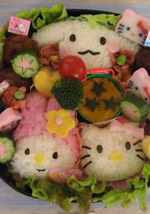 キティ＆マイメロ＆シナモン親子遠足お弁当-レシピのメイン写真