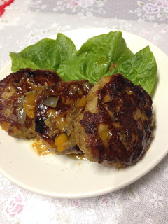 かぼちゃ入り♫照り焼きハンバーグ-レシピのメイン写真