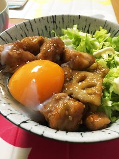 鶏肉と蓮根の照り焼き丼-レシピのメイン写真