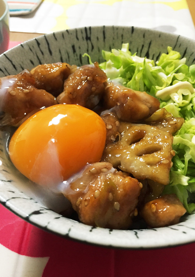 鶏肉と蓮根の照り焼き丼-レシピのメイン写真