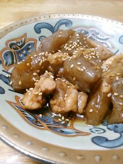 鶏もも肉とこんにゃくの甘辛煮-レシピのメイン写真