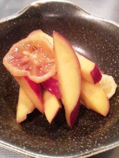 三ツ矢サイダーで煮るサツマイモのレモン煮-レシピのメイン写真