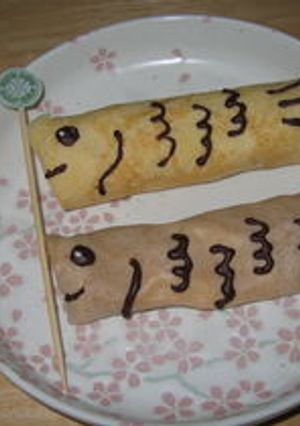 こどもの日に♪　クレープで『こいのぼり』-レシピのメイン写真