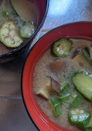 簡単★夏野菜のお味噌汁-レシピのメイン写真