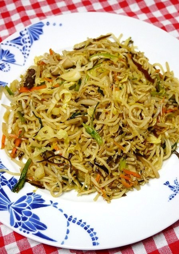 簡単！しらす昆布野菜炒めの焼きそば-レシピのメイン写真
