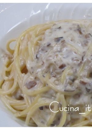 キノコのクリームスパゲッティ-レシピのメイン写真