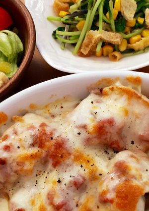 簡単メイン☆鶏モモ肉のピザソース焼き-レシピのメイン写真