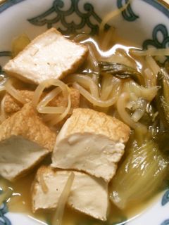 簡単!もやしと厚揚げ チンゲン菜の煮物!-レシピのメイン写真