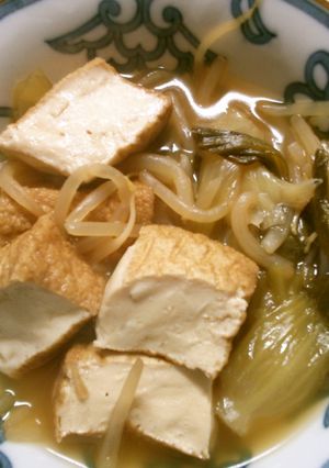 簡単！もやしと厚揚げ チンゲン菜の煮物！-レシピのメイン写真