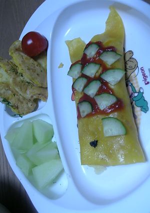 離乳食☆こいのぼりオムライス-レシピのメイン写真