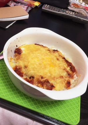 今日の朝ご飯～ご飯と卵とチーズのやつ～-レシピのメイン写真