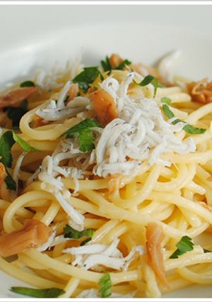 風邪対策に生姜と梅干、しらすのパスタ-レシピのメイン写真